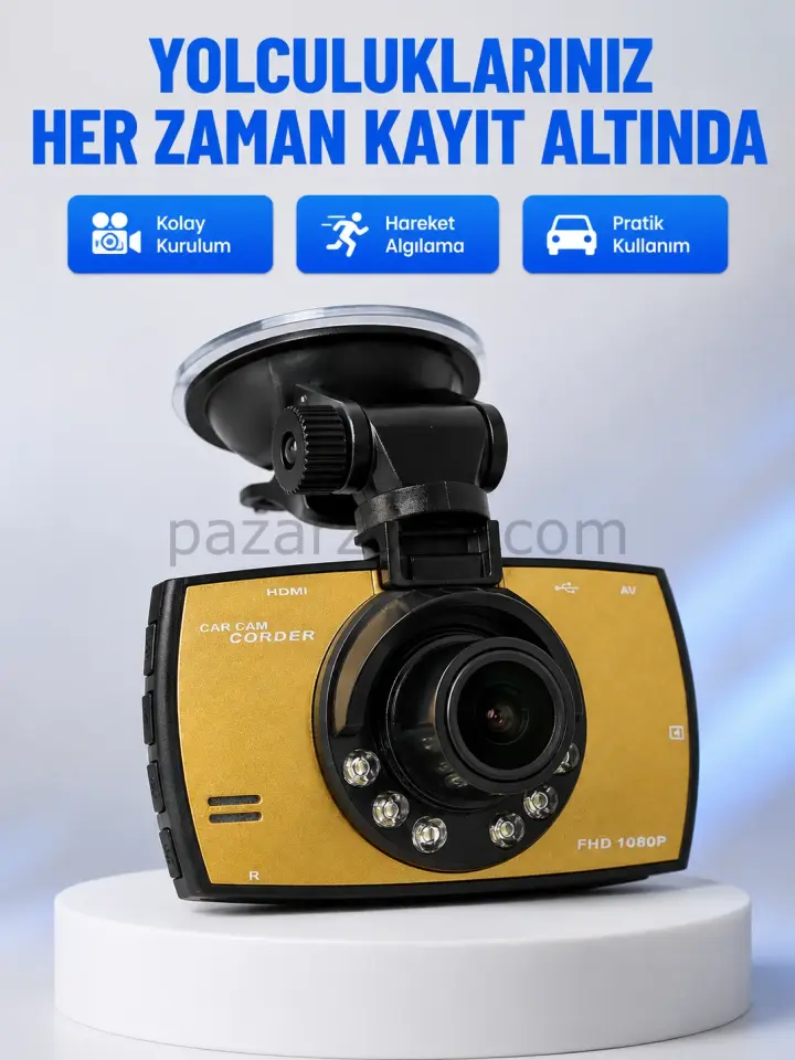 Full HD Araç Kamerası G Sensor Gece Görüşlü Dash Cam