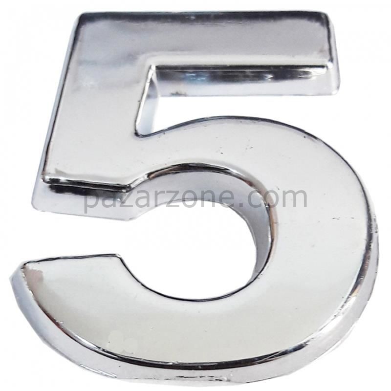 Cemax Krom Yapışkanlı 5 Rakamı 5 cm