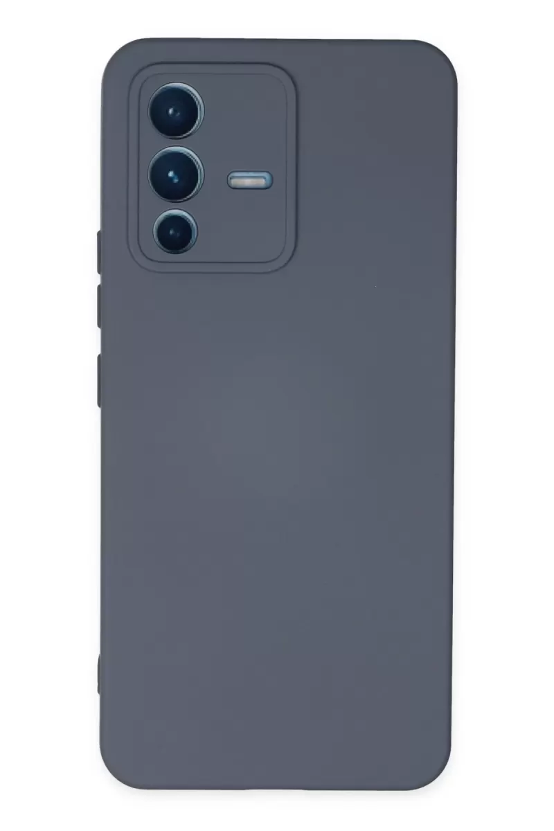 Newface Vivo V23 5G Kılıf Nano içi Kadife Silikon - Gri