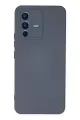 Newface Vivo V23 5G Kılıf Nano içi Kadife Silikon - Gri