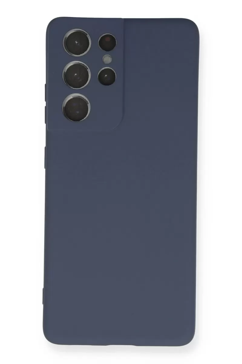 Newface Samsung Galaxy S21 Ultra Kılıf Nano içi Kadife Silikon - Gri