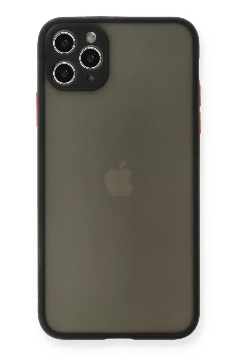 Newface Apple iPhone 11 Pro Max Kılıf Montreal Silikon Kapak - Siyah