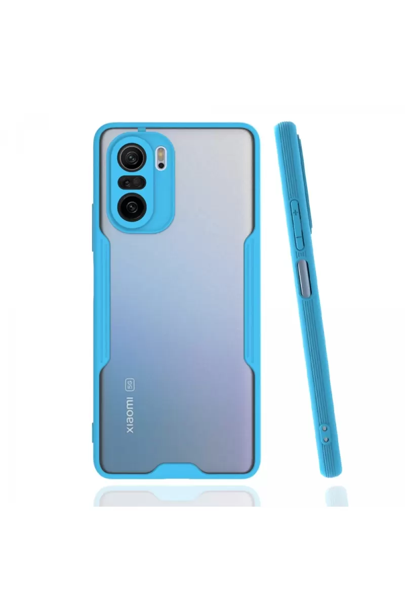 Newface Xiaomi Poco F3 Kılıf Platin Silikon - Mavi