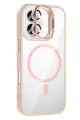 Joko Apple iPhone 16 Plus Remim Lensli Magsafe Standlı Kapak - Pembe