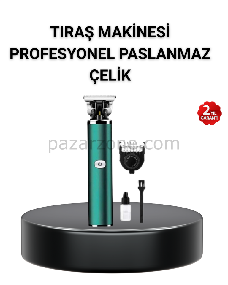180 Dakika Kullanım Süreli Şarjlı Tıraş Makinesi – Hızlı Şarj, USB Girişli, Yüksek Kapasiteli