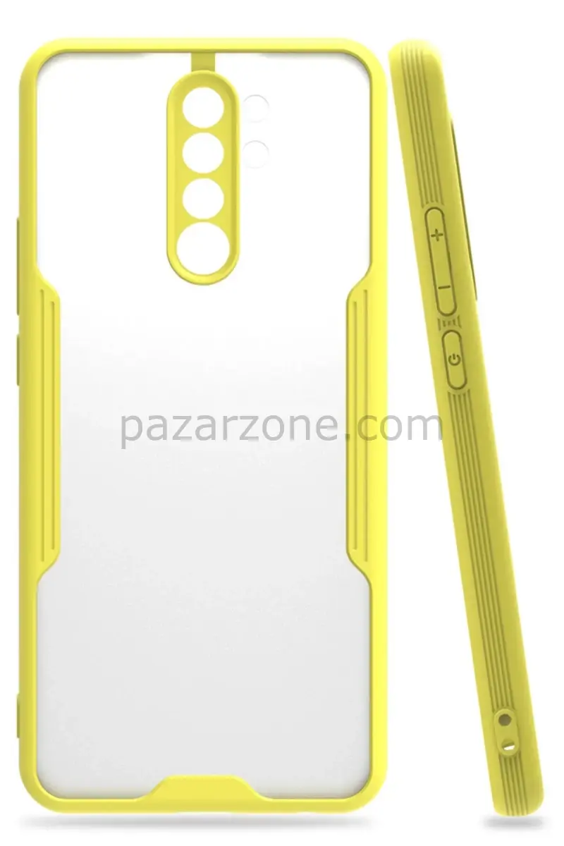 Newface Xiaomi Redmi 9 Kılıf Platin Silikon - Sarı