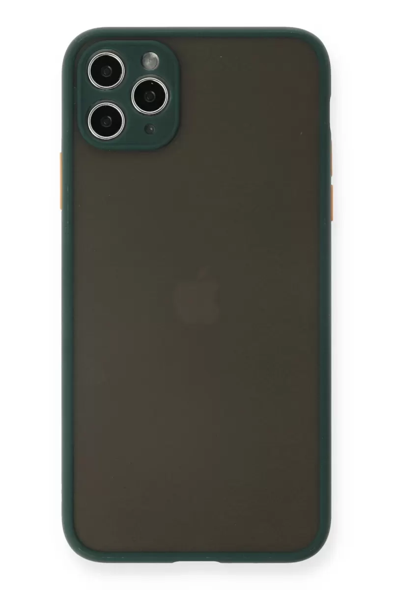 Newface Apple iPhone 11 Pro Max Kılıf Montreal Silikon Kapak - Yeşil