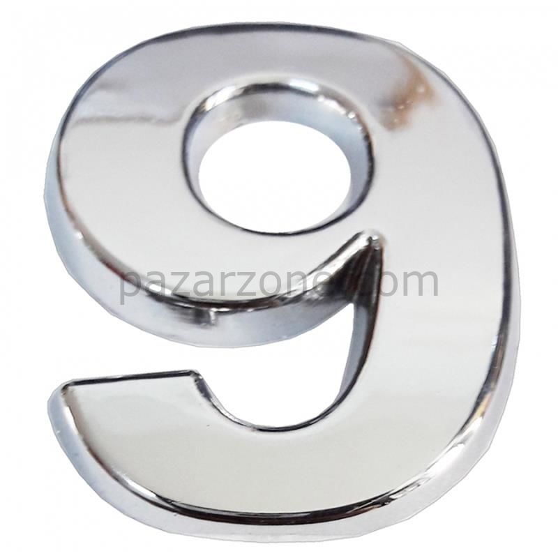 Cemax Krom Yapışkanlı 9 Rakamı 5 cm