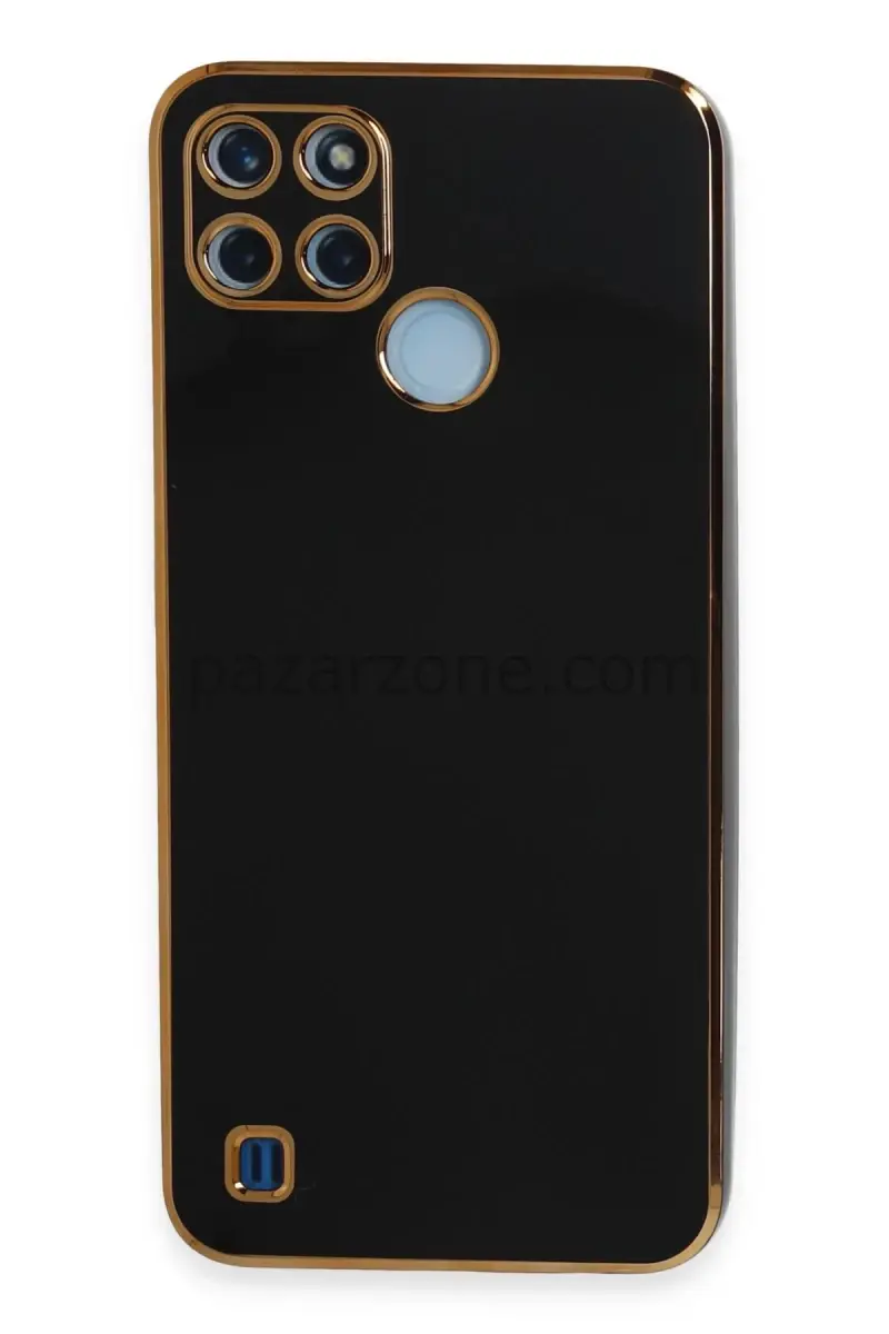 Newface Realme C25Y Kılıf Volet Silikon - Siyah