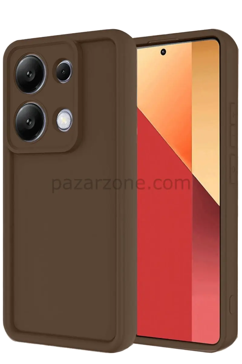 Newface Xiaomi Redmi Note 13 Pro 4G Kılıf Viera Silikon - Kahverengi