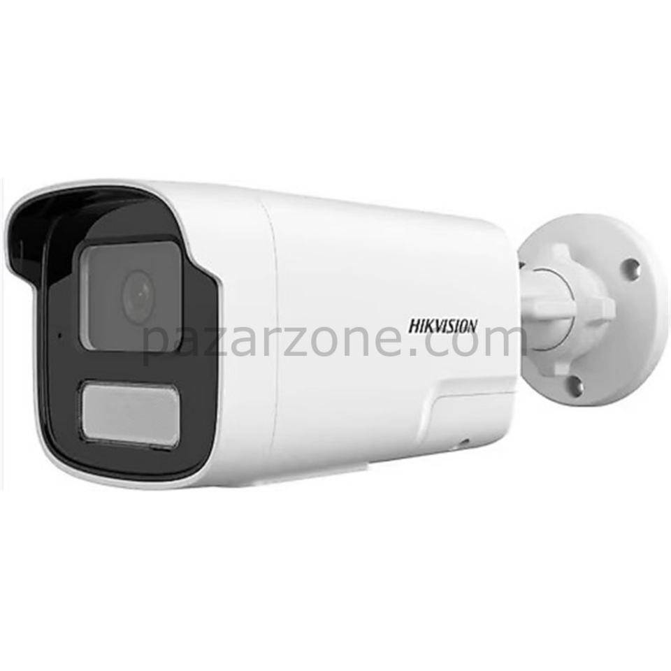 HIKVISION DS-2CD1T23G2-LIUF/SL 2Mpix, 4mm Lens,  H265+,50Mt Gece Görüşü, Hybrid Light, SD Kart,Dahili Mikrofon, PoE, Bullet IP Kamera
