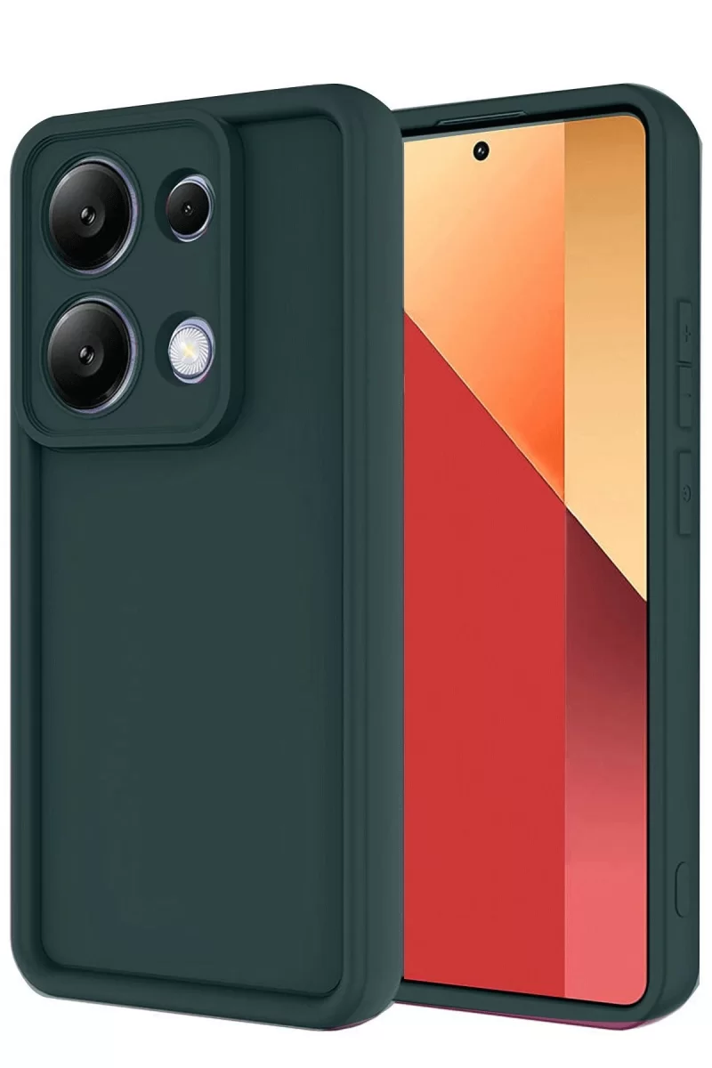Newface Xiaomi Redmi Note 13 Pro 4G Kılıf Viera Silikon - Koyu Yeşil