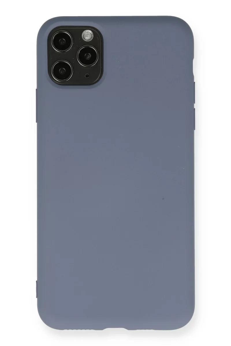 Newface Apple iPhone 11 Pro Max Kılıf Nano içi Kadife Silikon - Gri
