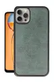 Newface Apple iPhone 14 Pro Kılıf Aras Deri Kapak - Koyu Yeşil