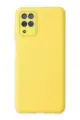 Newface Samsung Galaxy A22 Kılıf Lansman Glass Kapak - Sarı