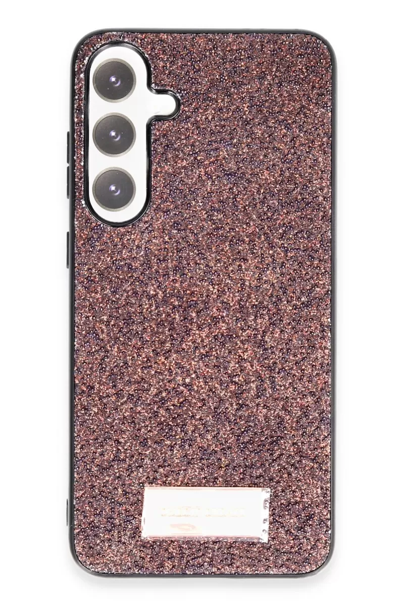 Onegif Samsung Galaxy A25 5G Bright Simli Kapak - Derin Mor