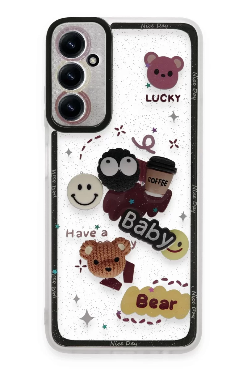 Newface Samsung Galaxy A05S Kılıf Sweet Desenli Silikon Kapak - Sarı