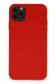 Newface Apple iPhone 11 Pro Max Kılıf Nano içi Kadife Silikon - Kırmızı