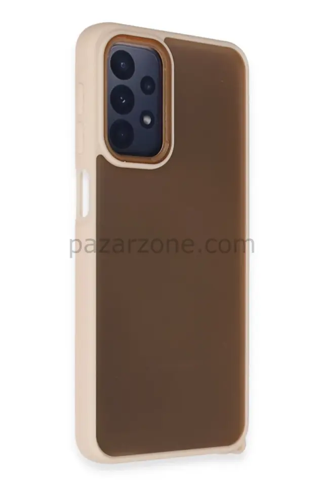Newface Samsung Galaxy A23 4G Kılıf Elegant Kapak - Pudra