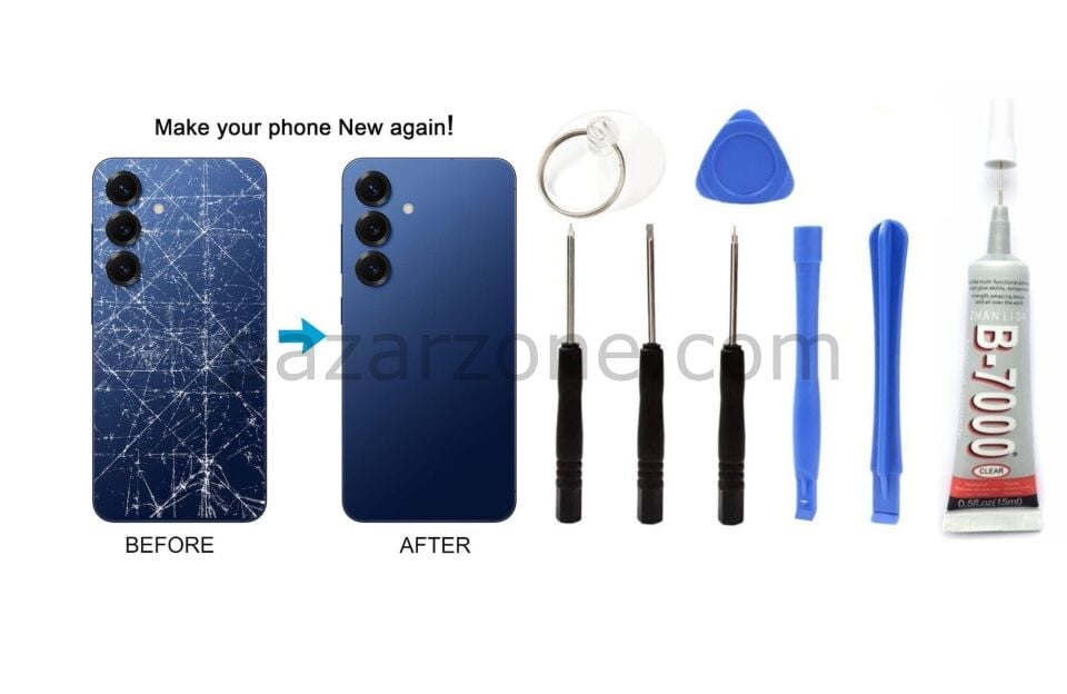 Samsung S25 Uyumlu Batarya Kapağı KAMERA LENSLİ (G
