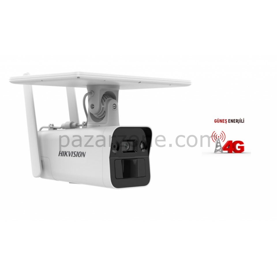 HIKVISION DS-2XS2T41G1-ID/4G, 4Mpix,  4mm,   30Mt Gece Görüşü, Dahili Mikrofon, 4G, Solar  IP Kamera
