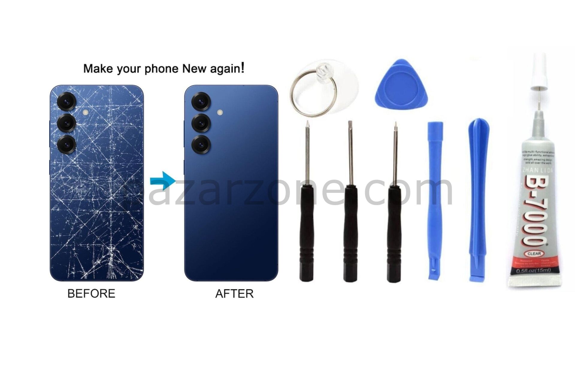 Samsung S25 Uyumlu Batarya Kapağı KAMERA LENSLİ (L