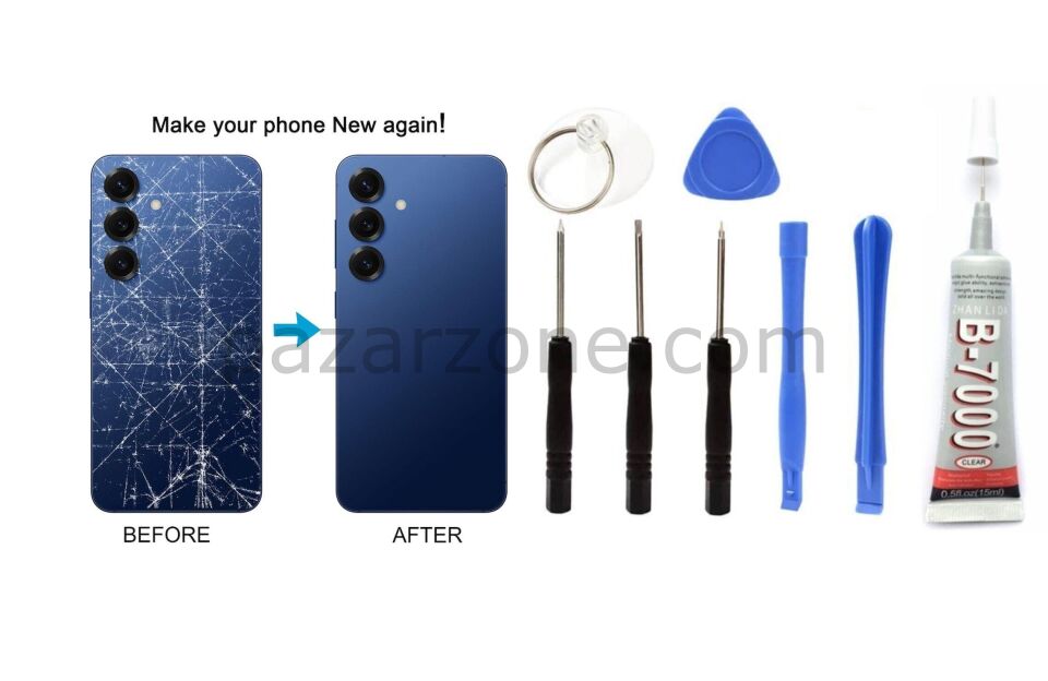 Samsung S25 Uyumlu Batarya Kapağı KAMERA LENSLİ (L