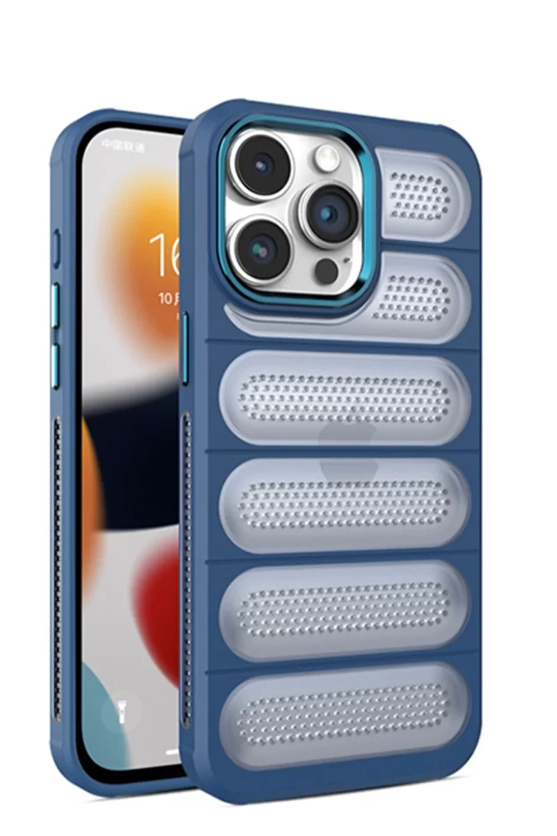 Newface Apple iPhone 15 Pro Max Kılıf Airmax Silikon Kapak - Lacivert