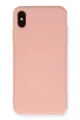 Newface Apple iPhone XS Max Kılıf Nano içi Kadife Silikon - Pudra