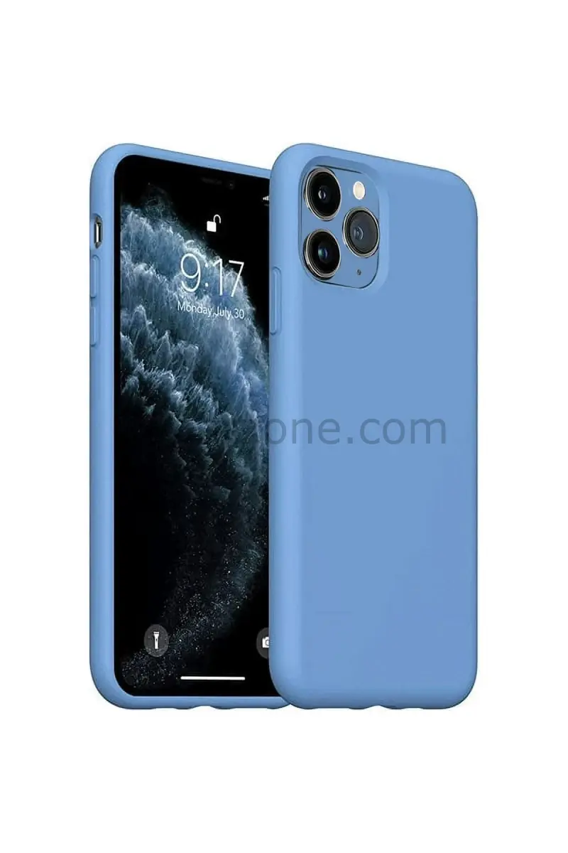 Newface Apple iPhone 11 Pro Max Kılıf Nano içi Kadife Silikon - Mavi