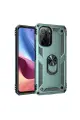 Newface Xiaomi Poco F3 Kılıf Sofya Yüzüklü Silikon Kapak - Yeşil