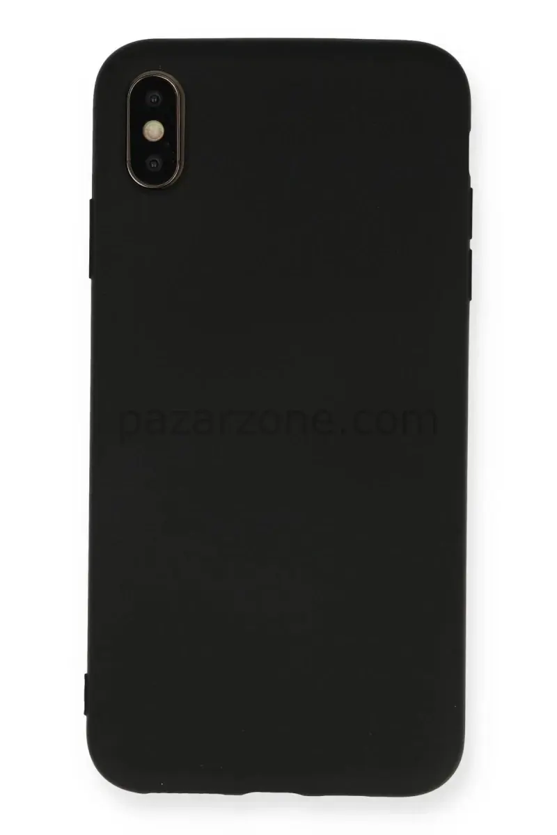 Newface Apple iPhone XS Max Kılıf Nano içi Kadife Silikon - Siyah