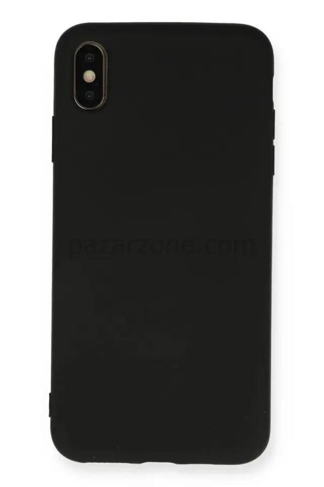 Newface Apple iPhone XS Max Kılıf Nano içi Kadife Silikon - Siyah