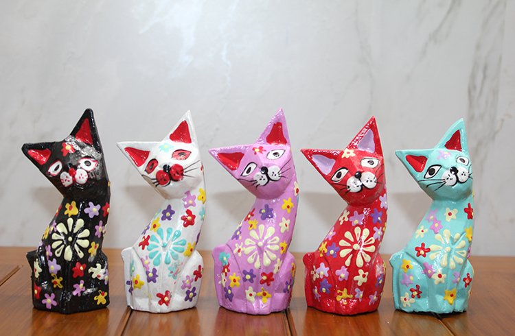 Ahşap 5'li Kedi Seti Model 2