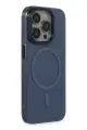 Newface Apple iPhone 15 Pro Max Kılıf Anka PC Magneticsafe Sert Metal Kapak - Lacivert