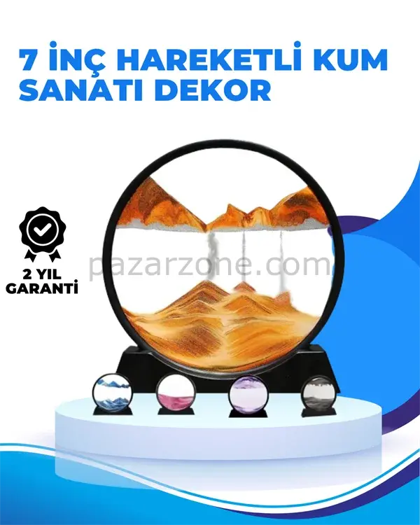 Döndürülebilir Dinamik Kum Tablosu – Stres Giderici, Yüksek Kaliteli Cam ve Doğal Kum ile Sanatsal Masa Dekoru