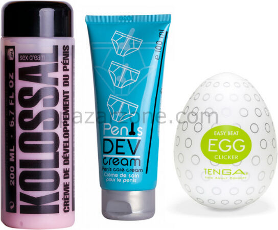 Ozzy Store Egg Clicker Mastürbatör ve Kolossal Krem +  PenisDevelopment Cream