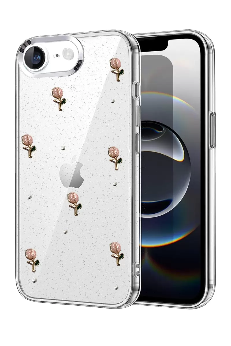 Newface Apple iPhone 16E Fiyonk Desenli Kapak - Desen 6