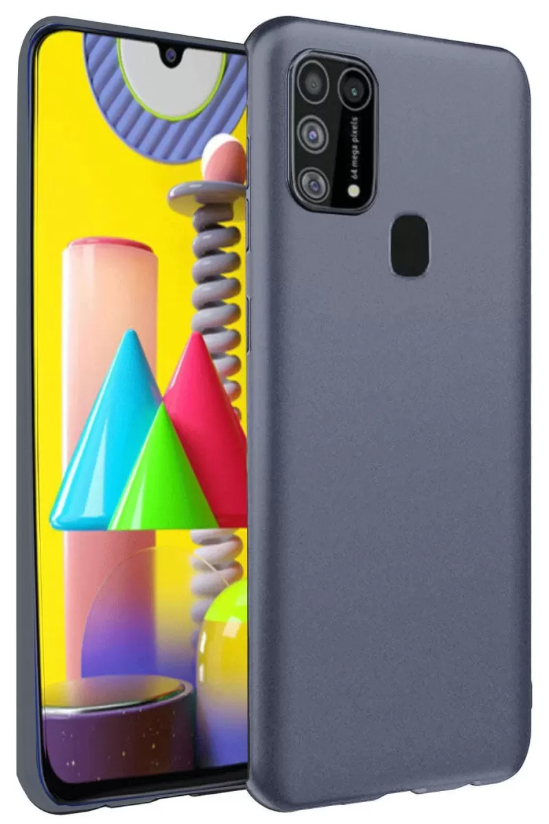 Newface Samsung Galaxy M31 Kılıf Nano içi Kadife Silikon - Gri