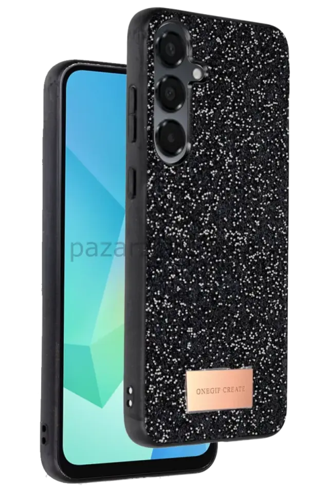 Onegif Samsung Galaxy A26 Bright Simli Kapak - Siyah