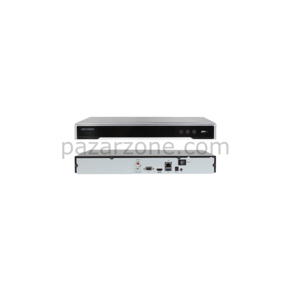 HIKVISION DS-7616NI-Q2, 16Kanal, 8Mpix, H265+, 2 HDD Desteği, 2160P Kayıt, 160Mbps Bant Genişliği, Metal Kasa, NVR