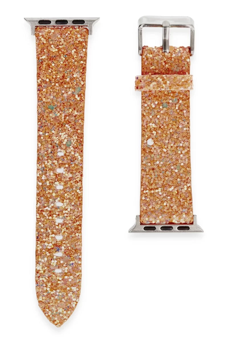 Newface Apple Watch 42mm Starry Taşlı Kordon - Pudra