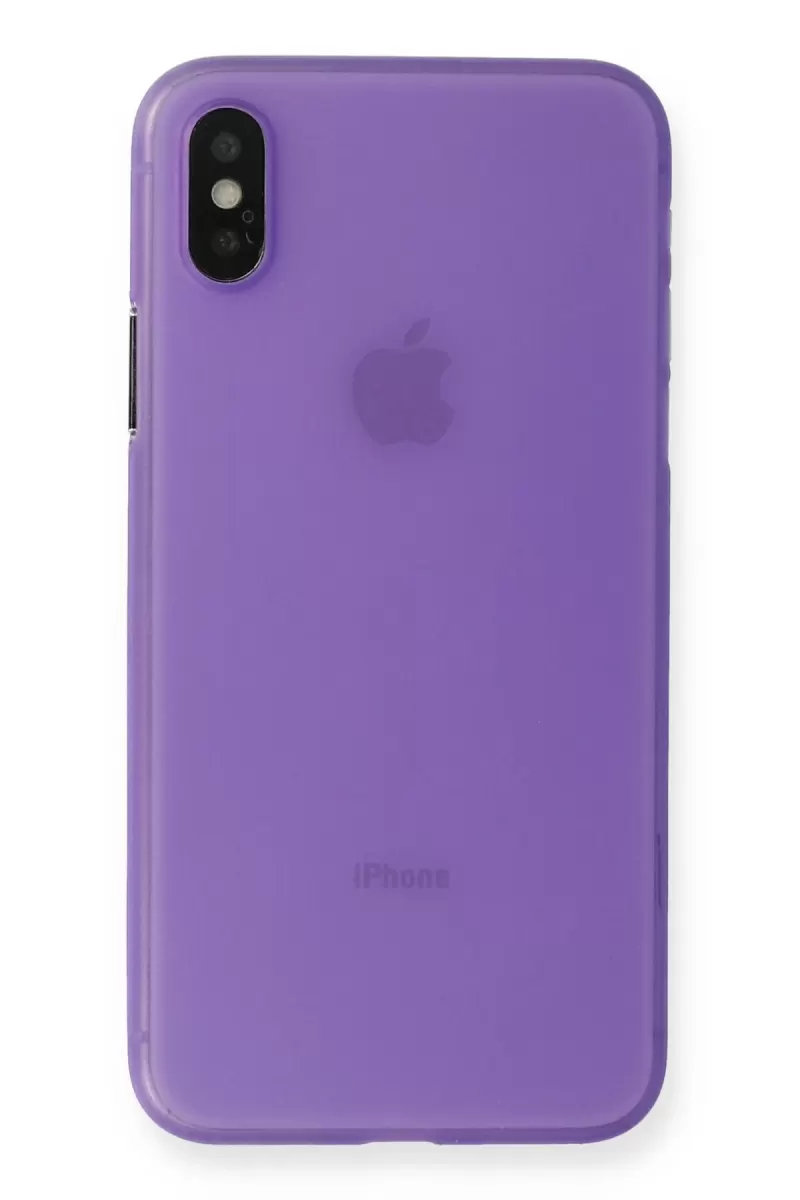 Newface Apple iPhone XS Max Kılıf PP Ultra İnce Kapak - Mor