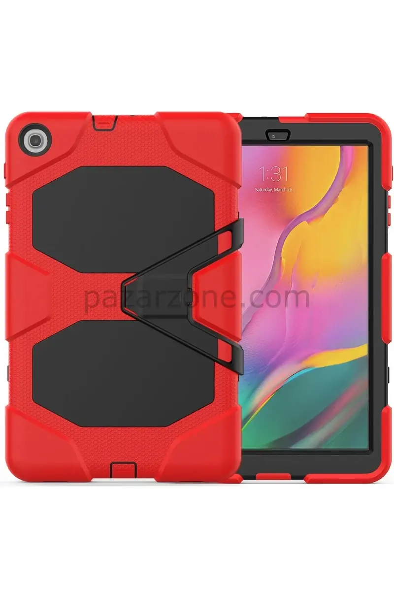 Newface Samsung Galaxy T510 Tab A 10.1 Kılıf Griffin Tablet Kapak - Kırmızı