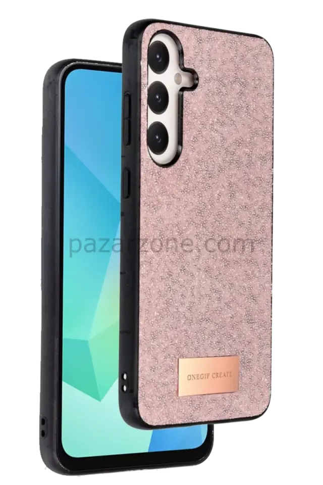 Onegif Samsung Galaxy A36 Bright Simli Kapak - Pembe
