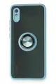 Newface Xiaomi Redmi 9A Kılıf Montreal Yüzüklü Silikon Kapak - Buz Mavi