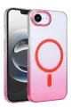 Newface Apple iPhone 16E Glossy Magsafe Kapak - Pembe
