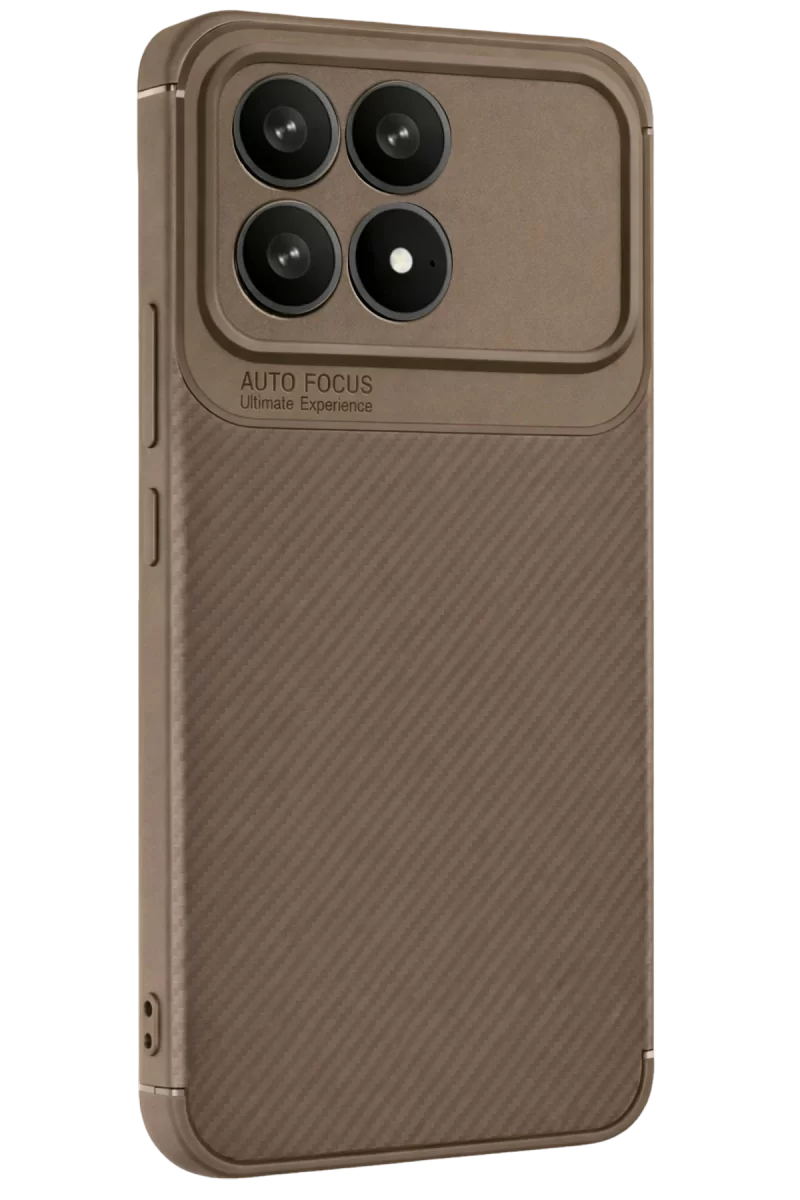 Newface Xiaomi Poco F8 Pro Auto Focus Karbon Kapak - Kahverengi