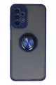 Newface Samsung Galaxy A23 4G Kılıf Montreal Yüzüklü Silikon Kapak - Lacivert