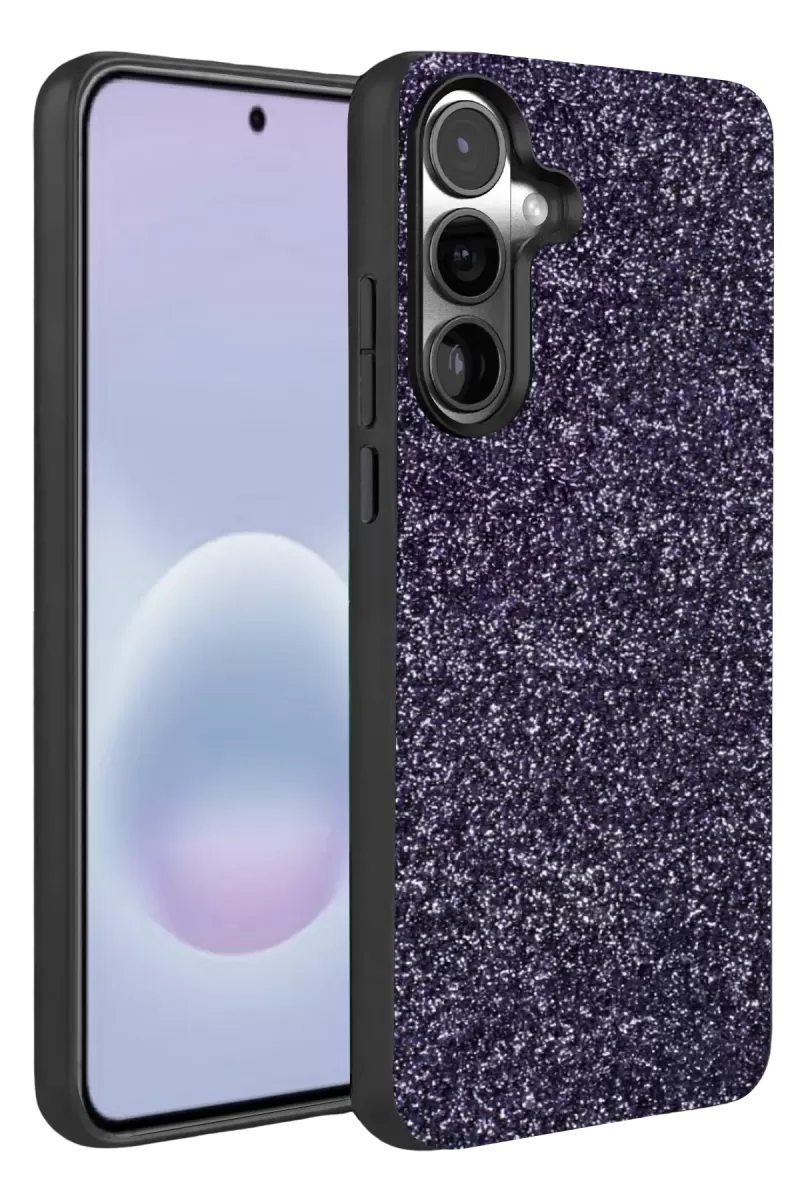Onegif Samsung Galaxy A37 5G Bright Simli Kapak - Derin Mor